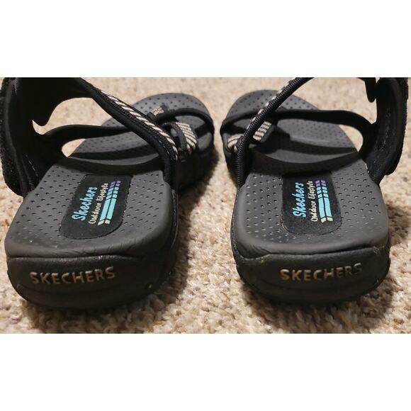 Sketchers Outdoor Lifestyle Reggae Strap Sandals BLK Womens Sz 6.5 Summer Wear - Picture 7 of 7